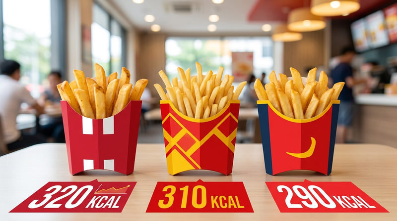 So sánh lượng calo khoai tây chiên của KFC, Lotteria và McDonald's