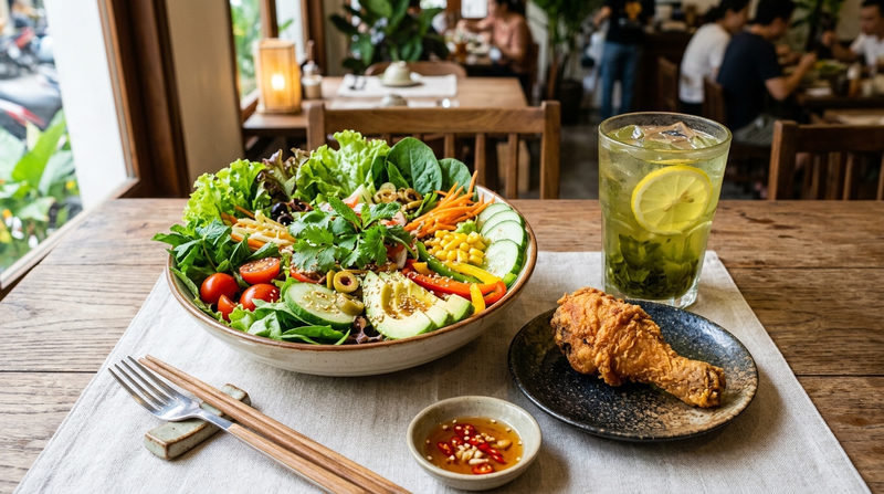 Nên uống gì và kết hợp thực phẩm nào để ăn fast food không béo?