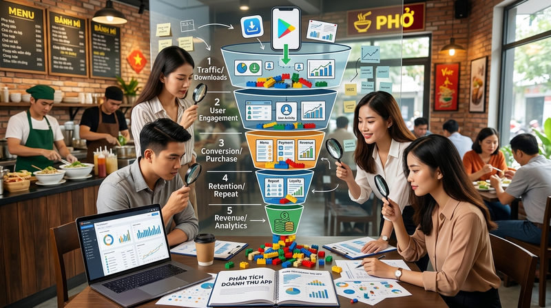 Quy trình 5 bước phân tích báo cáo doanh thu app chuẩn xác