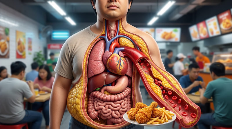 Tác hại của việc ăn nhiều gà rán đối với sức khỏe