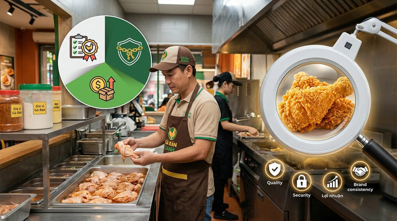 Tại sao công ty mẹ kiểm soát khắt khe chuỗi cung ứng nhượng quyền?