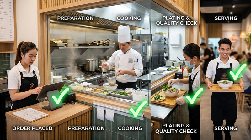 Xây dựng quy trình vận hành quán ăn chuẩn (SOP) cho mọi khâu