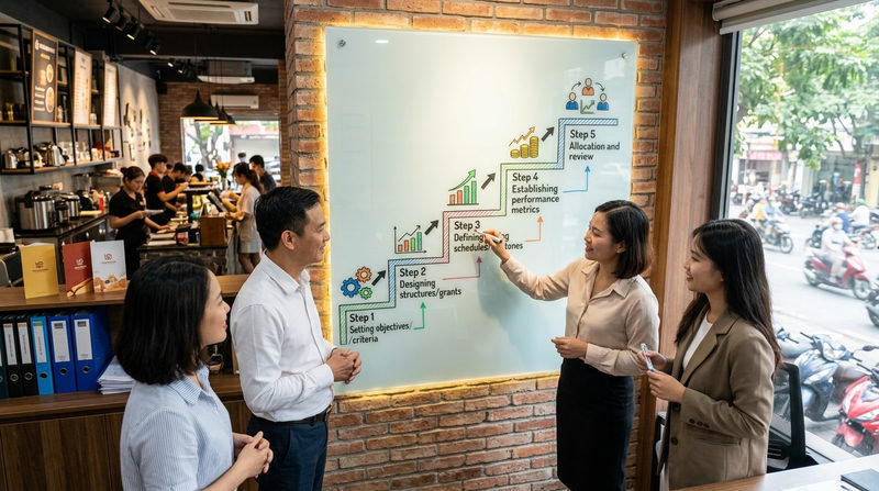 5 Bước xây dựng cơ chế chia cổ phần thu hút quản lý chuỗi hiệu quả