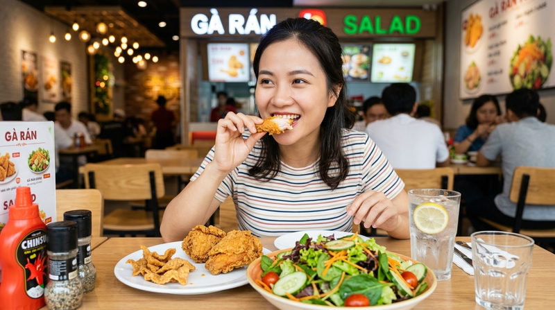 Bật mí cách ăn gà rán không mập cho tín đồ ẩm thực