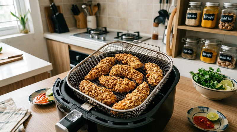Cách làm gà rán bằng nồi chiên không dầu chuẩn 'healthy'
