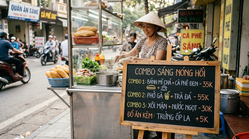 Chiến lược thiết kế menu quán ăn sáng thông minh và tiết kiệm
