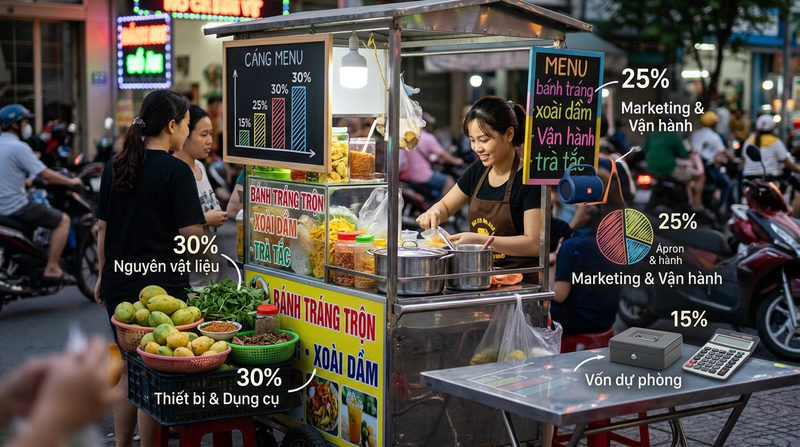 Kế hoạch chuẩn bị vốn kinh doanh đồ ăn vặt mùa hè