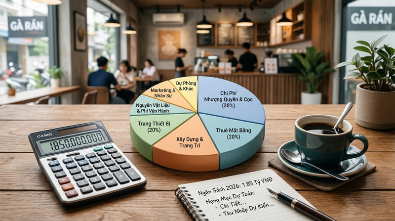 Mở quán gà rán cần bao nhiêu vốn? Bảng dự toán chi phí chi tiết