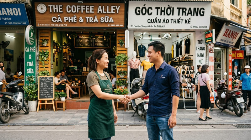 Hợp tác chéo (Cross-marketing) giữa các shop lân cận là gì?