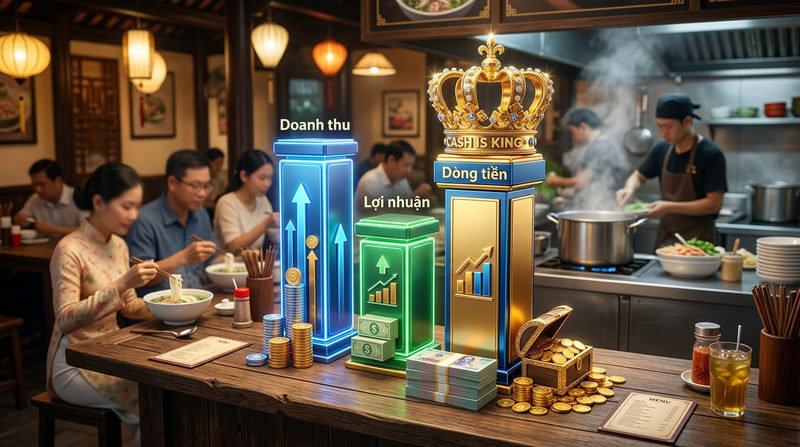 Phân biệt Doanh thu, Lợi nhuận và Dòng tiền (Nguyên lý Cash is King)