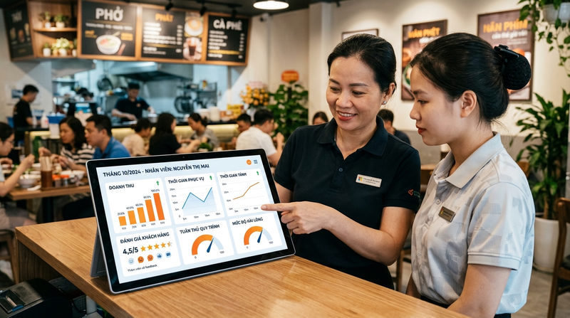 Các chỉ số KPI cốt lõi khi đo lường hiệu suất nhân viên F&B