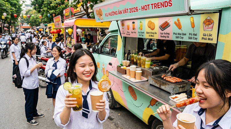 Cập nhật xu hướng và các món ăn vặt hot trend 2026