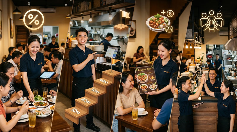 Các mô hình thưởng vượt doanh số F&B phổ biến nhất