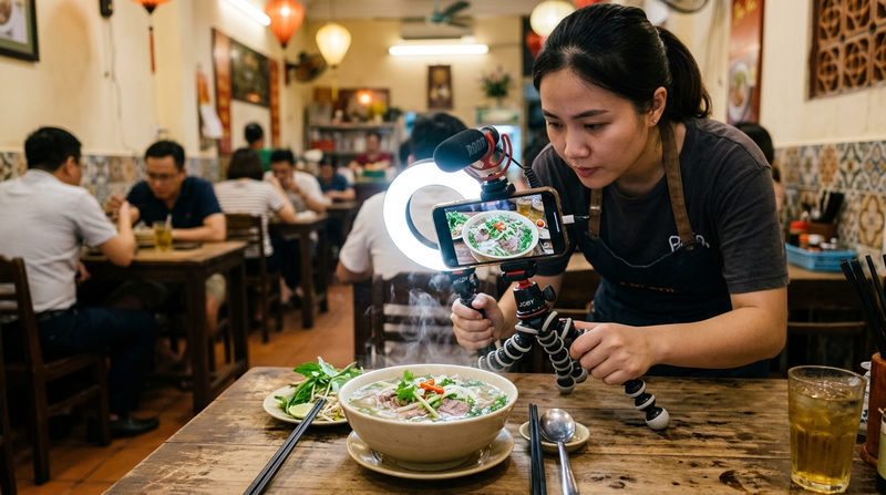 Kỹ thuật quay dựng video đồ ăn TikTok kích thích vị giác