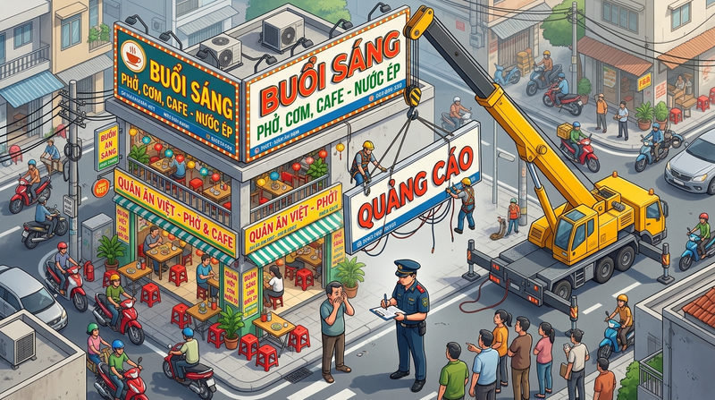 Mức phạt vi phạm biển quảng cáo và các chế tài xử lý