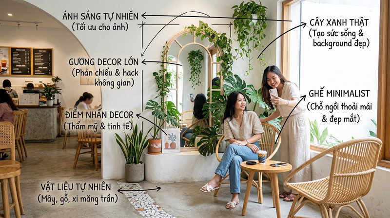 Yếu Tố Cốt Lõi Để Thiết Kế Góc Sống Ảo Thu Hút Khách