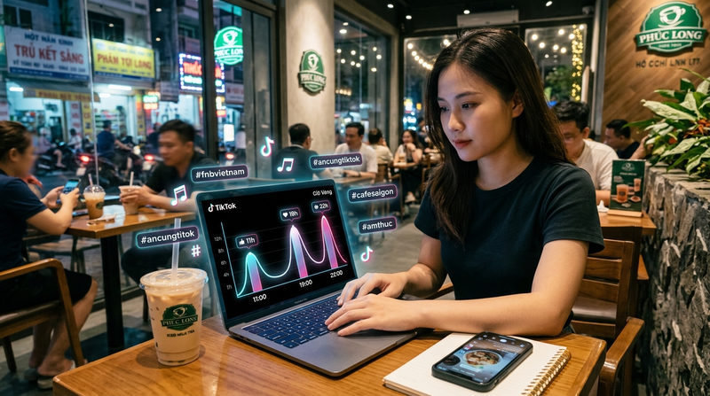 Cách lên xu hướng TikTok FnB bằng Hashtag, Nhạc & Khung giờ