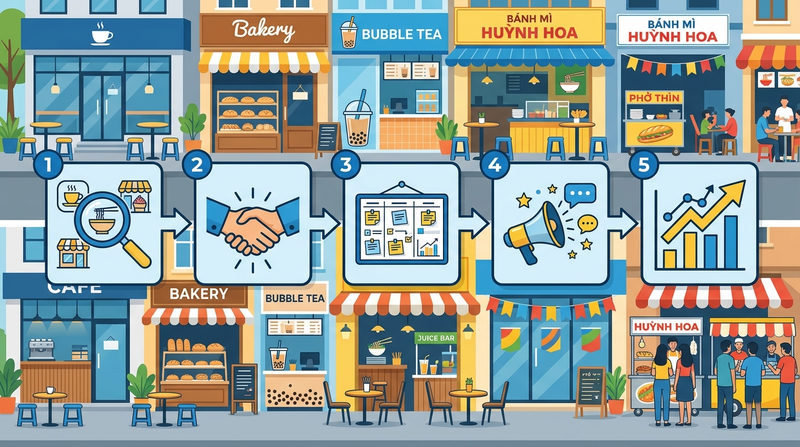 Chi tiết quy trình hợp tác chéo với các shop lân cận hiệu quả