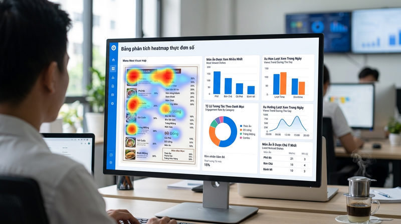 Công cụ thu thập và phân tích heatmap cho thực đơn số