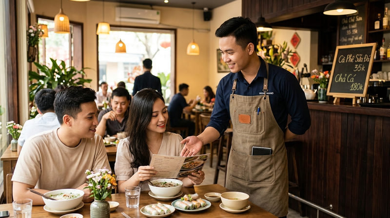 Kịch Bản Cross Sell Quán Cafe Và Nhà Hàng Chuẩn Cho Nhân Viên
