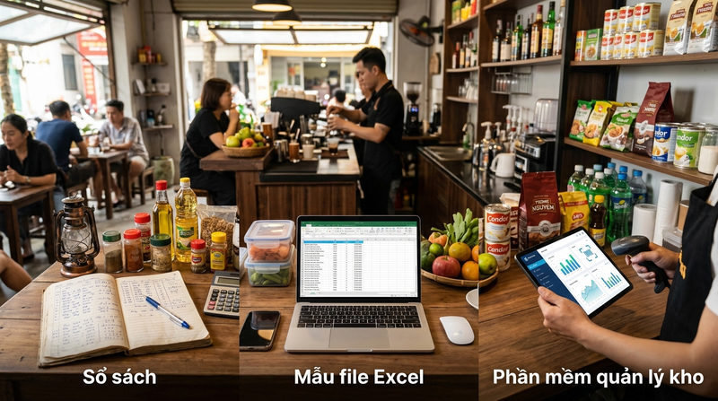 Nên dùng sổ sách, mẫu file Excel hay phần mềm quản lý kho?