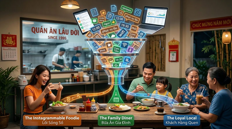Quy trình 4 bước phác họa chân dung khách hàng mục tiêu F&B